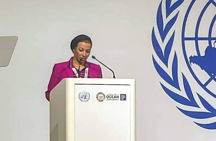 وزيرة البيئة تلقى كلمة مصر بمؤتمر الأمم المتحدة للمحيطات ٢٠٢٢
