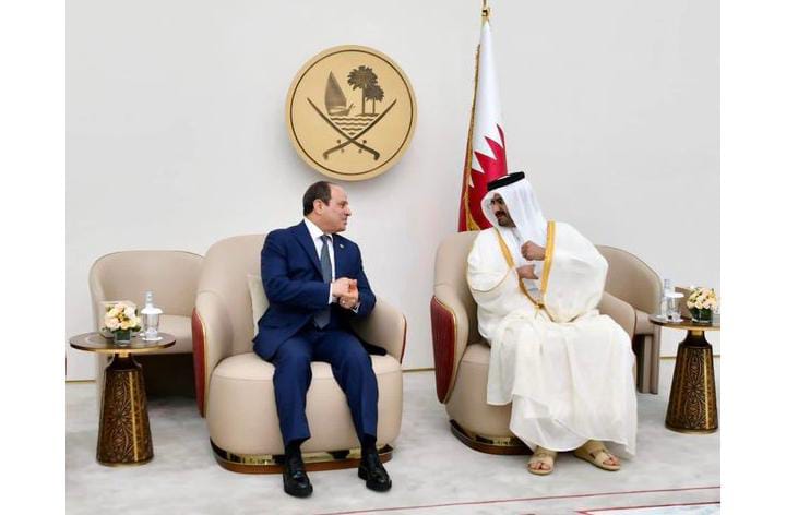 الرئيس السيسي يصل قطر لحضور حفل افتتاح كأس العالم 