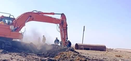 محافظ بني سويف يوجه بمتابعة إصلاح خط الصرف الصحي بطريق كوم أبو راضي 