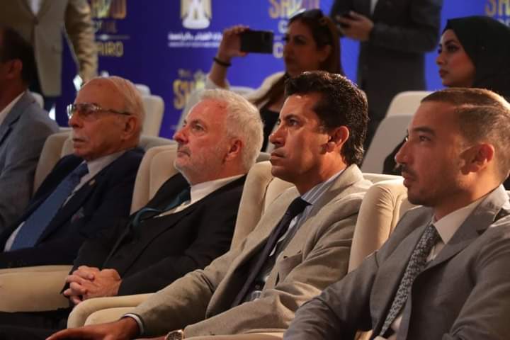 وزير الشباب يشهد المؤتمر الصحفي للاعلان عن مشروع اكتشاف المواهب الرياضة المصرية بكرة القدم