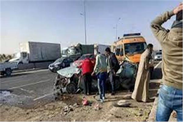 إصابة 4 أشخاص في حادث تصادم بين عدة سيارات بالشرقية