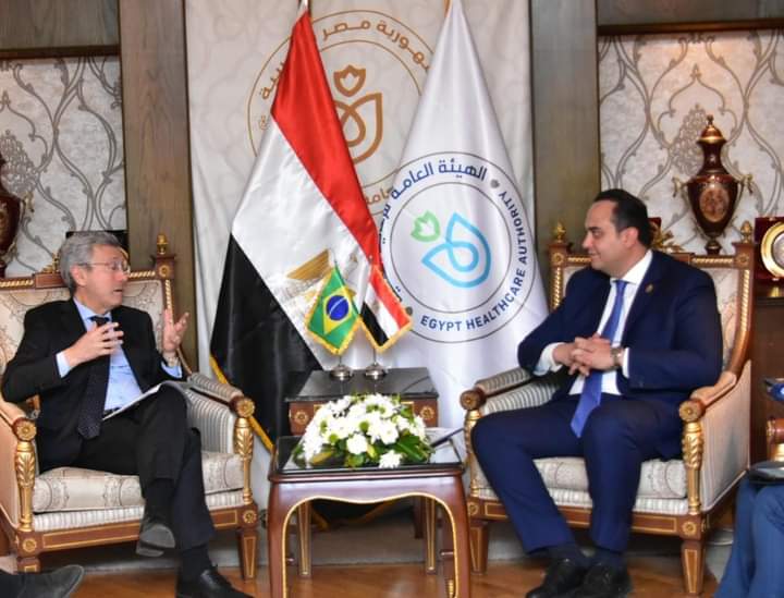 رئيس الرعاية الصحية يلتقي سفير البرازيل لمناقشة توقيع مذكرة تعاون بين البلدين