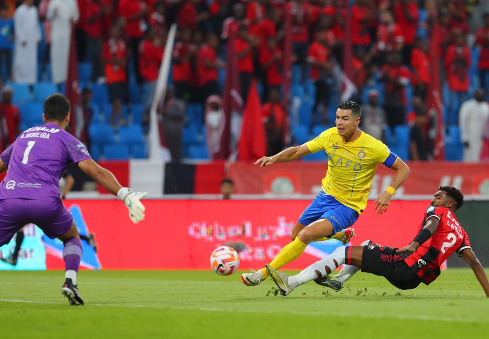 النصر يضرب شباك الرائد بثلاثية مقابل هدف بالدوري