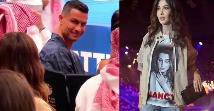 نظرات رونالدو لنانسي عجرم في موسم الرياض تتصدر التريند.. تفاصيل   