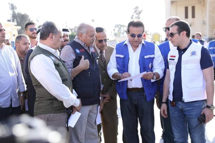 وزير الصحة يتفقد مستشفى العريش للاطمئنان على الخدمات المقدمة للأشقاء الفلسطينيين