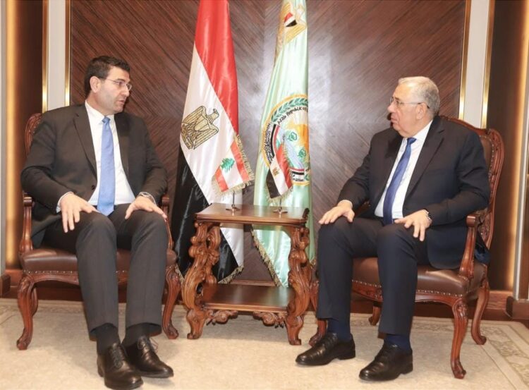 وزير الزراعة واستصلاح الأراضي يلتقي بعباس الحاج وزير الزراعة اللبناني لبحث ملف التعاون بين البلدين