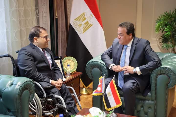 وزير الصحة يستقبل سفير دولة نيبال لدى مصر لمناقشة سبل التعاون المشترك