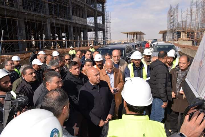 وزير النقل يتفقد مشروع الخط الثاني للقطار الكهربائى السريع من حدائق أكتوبر حتى بني سويف