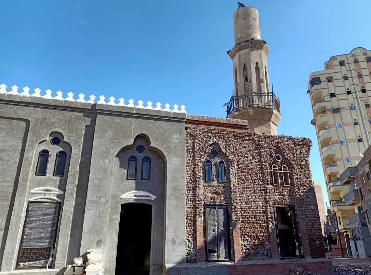 محافظ كفر الشيخ أعمال صيانة وتطوير مسجد أبو غنام الأثري قاربت على الانتهاء