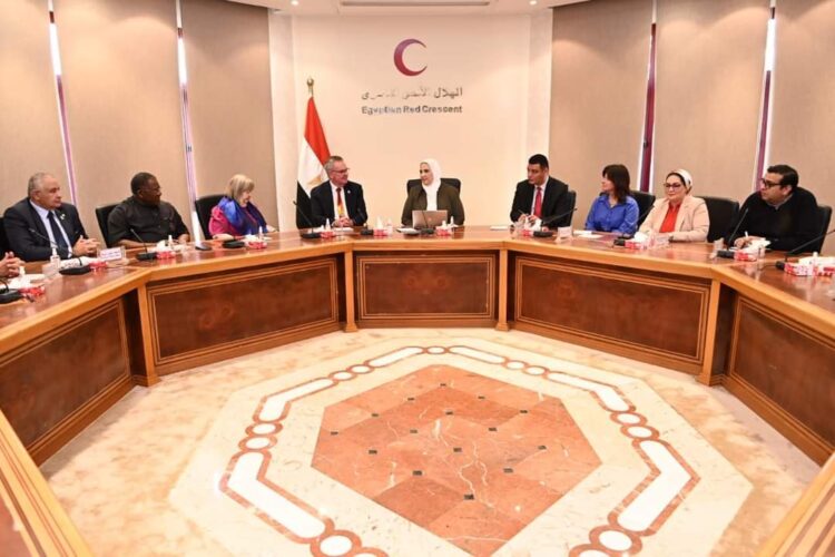 وزيرة التضامن الاجتماعي تستقبل رئيس أندية الروتاري الدولي ويبحثان آليات التعاون