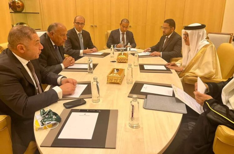 وزير الخارجية شكري يلتقي نظيره البحرين في الرياض