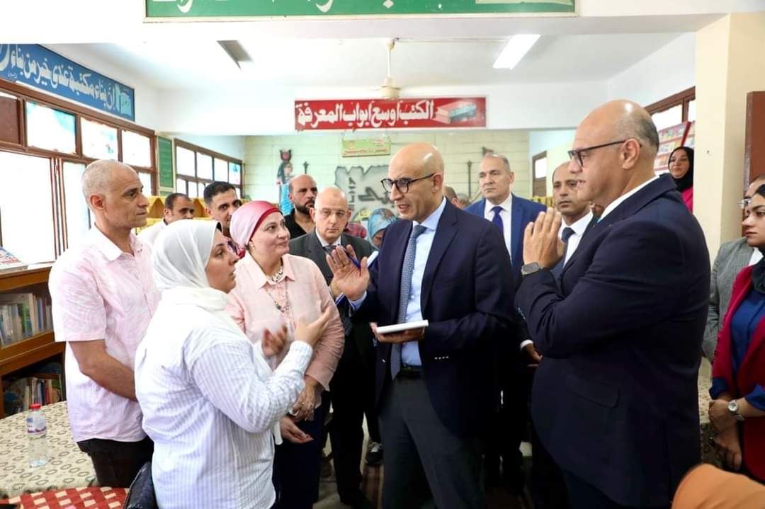 وزير التعليم ومحافظ القليوبية يتفقدان مدرسة ابن خلدون الابتدائية والشيماء الثانوية بنات ببنها