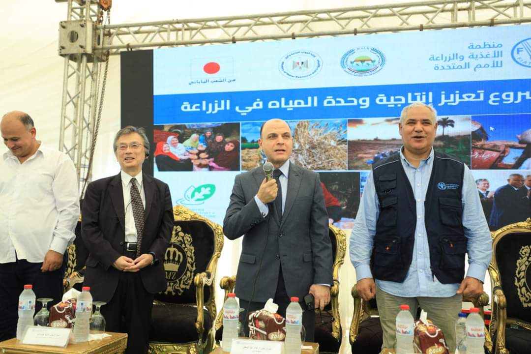 محافظ كفر الشيخ والسفير الياباني يشهدان حفل مشروع تعزيز إنتاجية وحدة المياه في الزراعة