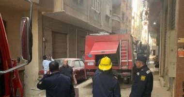 ملابسات حريق عقار بقرية في البدرشين