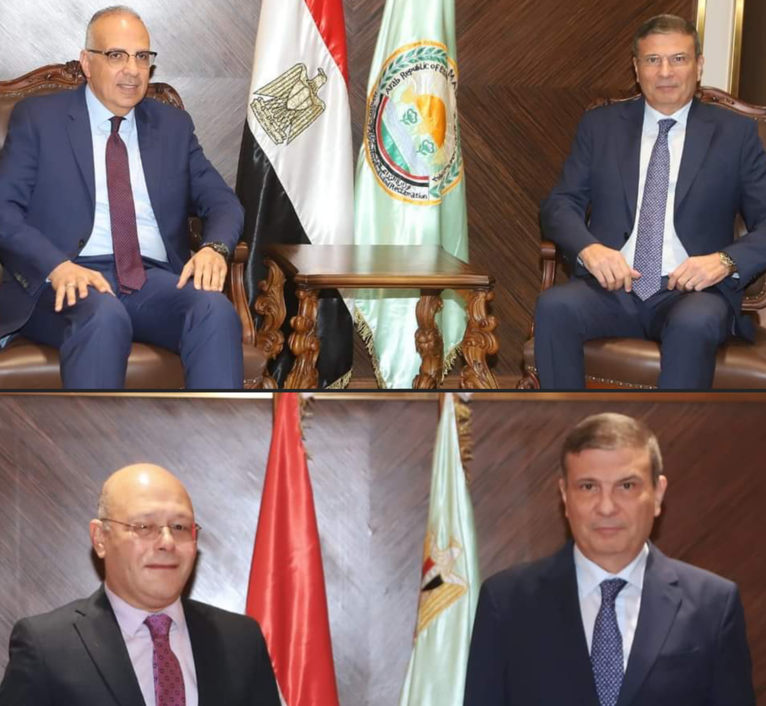 وزير الزراعة يستقبل وزير الري ورئيس جامعة سوهاج لبحث سبل التعاون