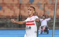 ناصر منسي يسجل هدف التقدم للزمالك أمام البنك الأهلي في الدوري