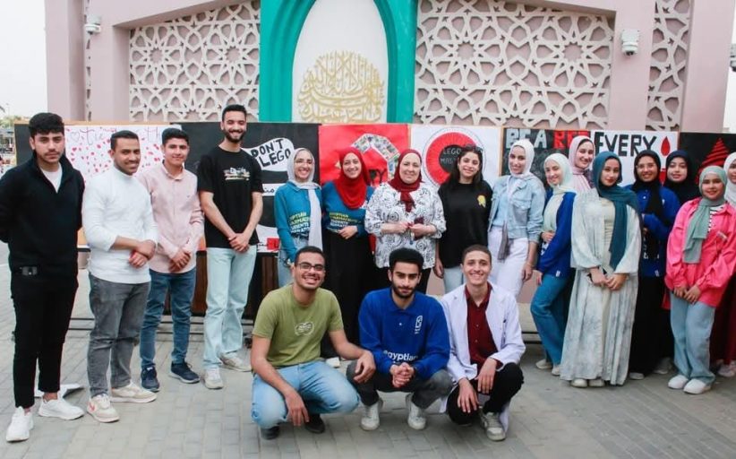 الاتحاد المصري لطلاب الصيدلة بالجامعة المصرية الروسية ينظم حملة للتبرع بالدم