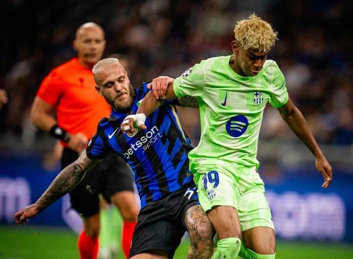 برشلونة يتأخر أمام إنتر ميلان في شوط أول حاسم بدوري الأبطال