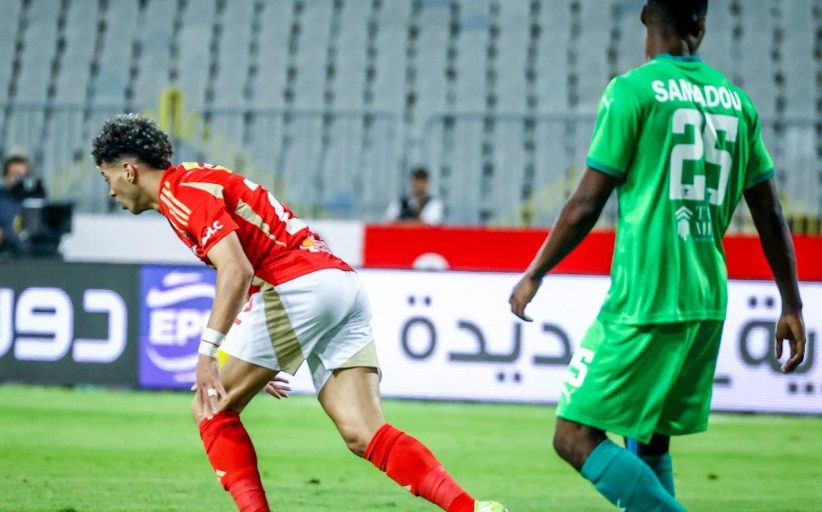 شوط أول مثير، الأهلي يتفوق على المصري البورسعيدي في الثواني الأخيرة