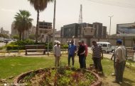 رئيس مدينة بنها يتابع أعمال تجميل الحدائق وتهذيب الأشجار