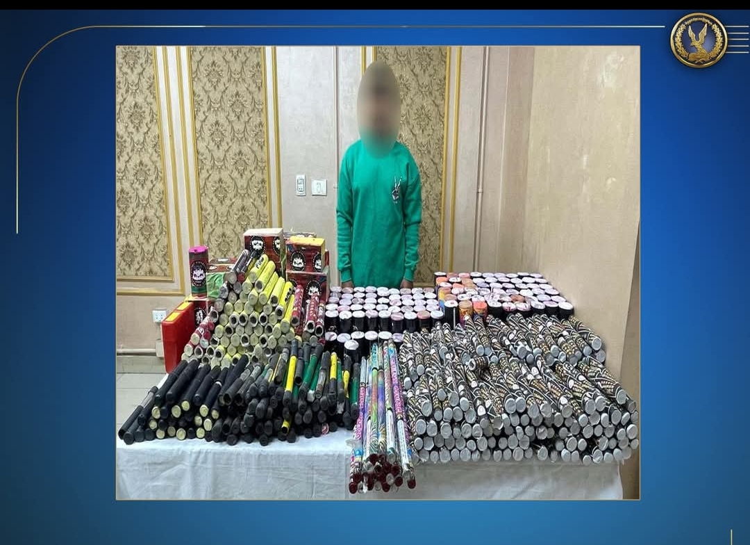 ضبط مليون قطعة ألعاب نارية داخل ورشة لتصنيع الألعاب النارية في الفيوم 