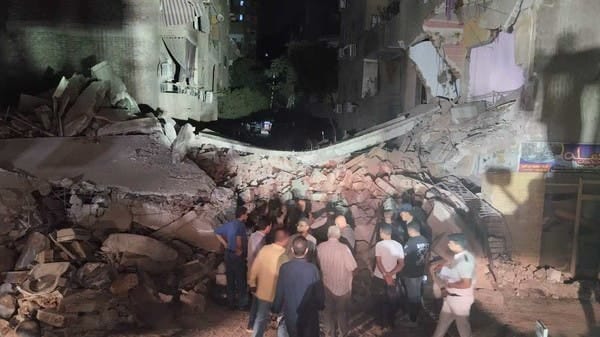مصرع شخصين إثر إنهيار أحد الطوابق السكنية بعقار في الجمالية 