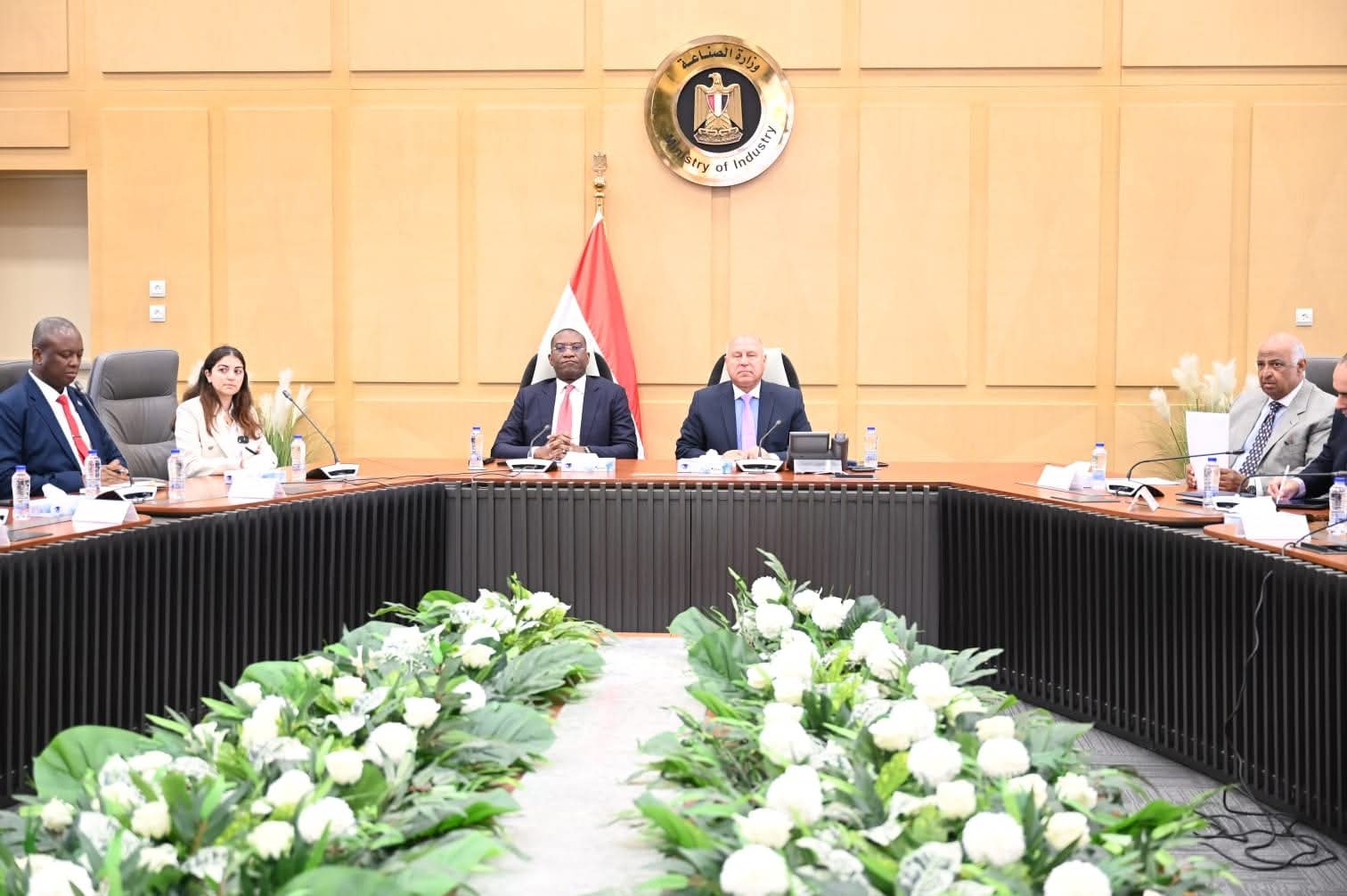 وزير الصناعة يجتمع مع نائب رئيس الوزراء بجمهورية الكونغو الديمقراطية