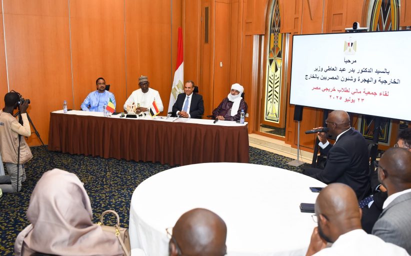 وزير الخارجية والهجرة يلتقي بأعضاء جمعية مالي لخريجي الجامعات المصرية