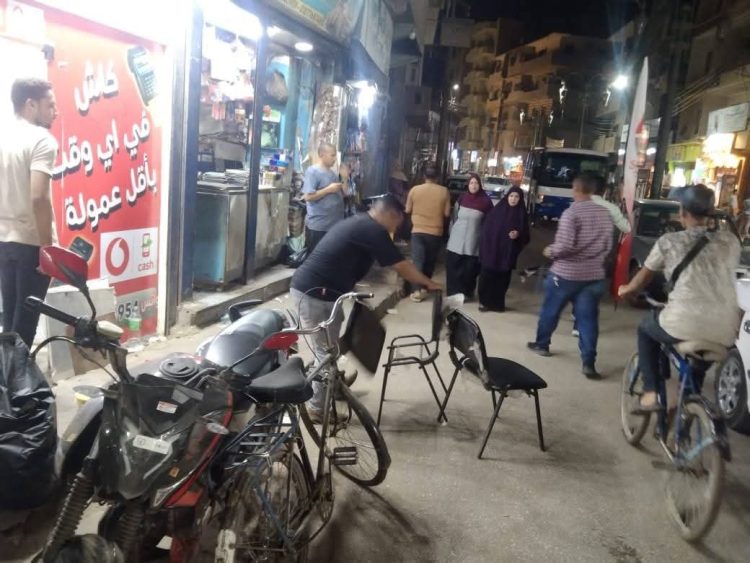 حملات مكثفة لرفع الإشغالات في مركزي بني مزار وملوي بالمنيا 