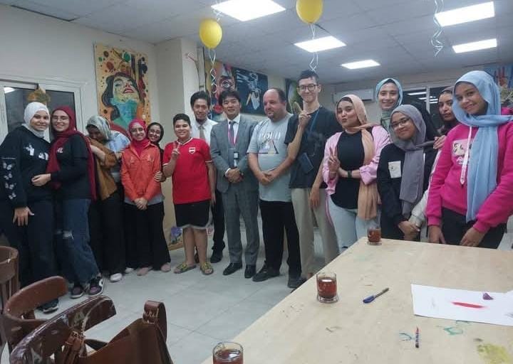 زيارة وفد جايكا الياباني لمركز شباب عزبة النخل بالقاهرة لتعزيز التعاون الثقافي