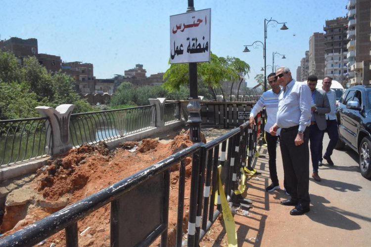 جولة ميدانية لمتابعة أعمال الإصلاح بكورنيش طنطا في محافظة الغربية