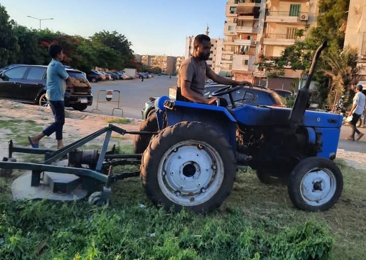 رئيس مدينة بورفؤاد يتابع جهود رفع كفاءة المسطحات الخضراء