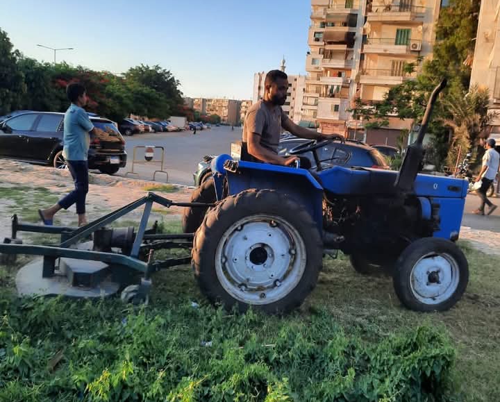رئيس مدينة بورفؤاد يتابع جهود رفع كفاءة المسطحات الخضراء