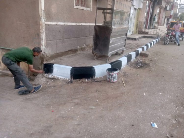 دهان البلدورات بصدفا ضمن خطة أسيوط لتحسين الشكل الحضاري