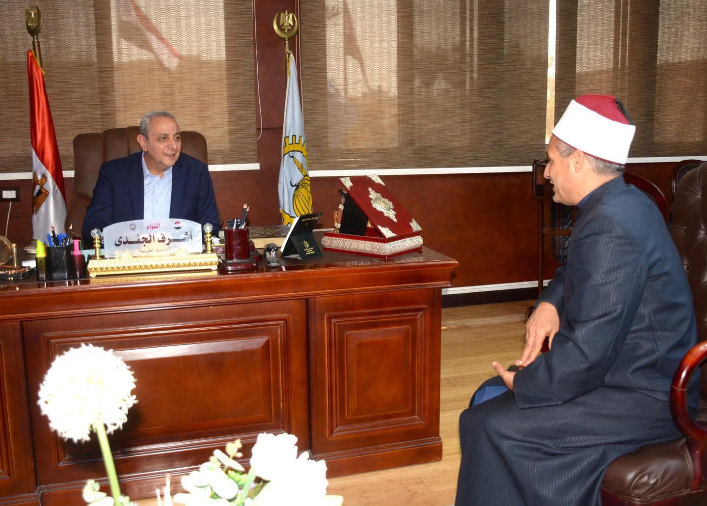 محافظ الغربية يستقبل رئيس المنطقة الأزهرية الجديد ويبحث عن دعم العملية التعليمية