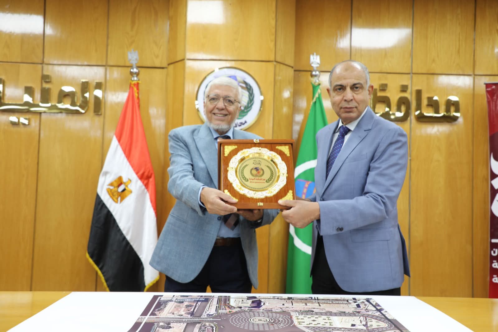 محافظ المنيا يعلن عن خطة تطوير ميدان الشهداء ومدخل المدينة الشرقي
