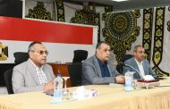 وزير الإنتاج الحربي يجتمع مع العاملين بشركة حلوان للمسبوكات مصنع 9 الحربي