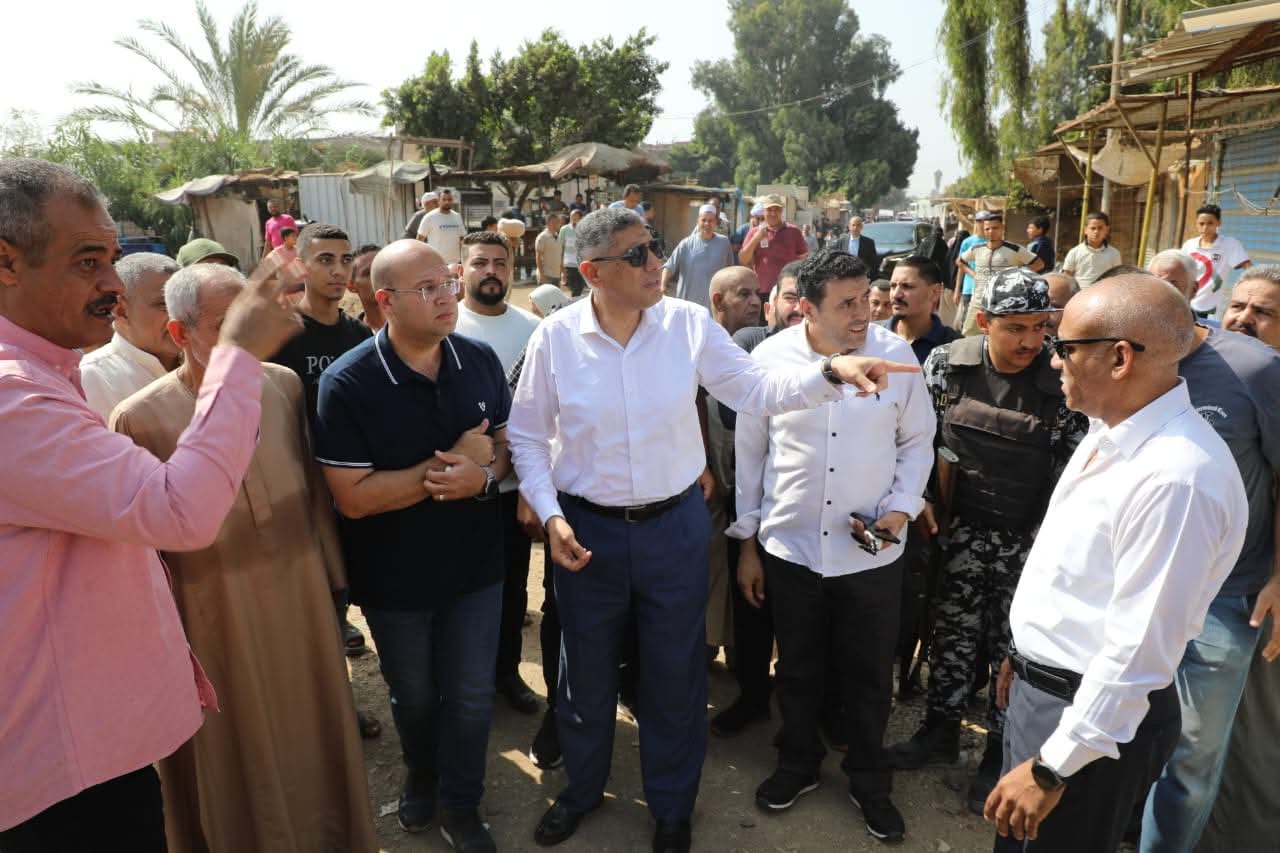 محافظ الجيزة يتفقد موقع محطة قطار نكلا بمركز منشأة القناطر