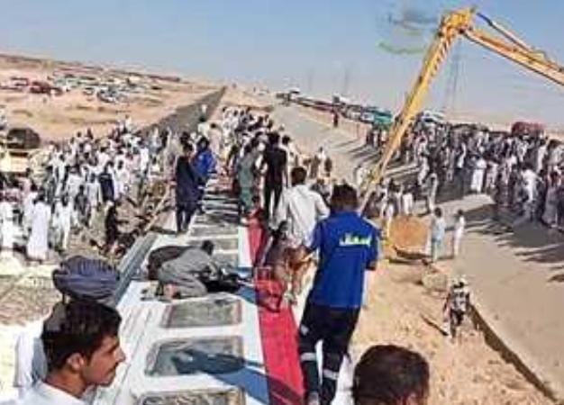 إصابة  92 شحص و 3 وفيات في انقلاب قطار مطروح