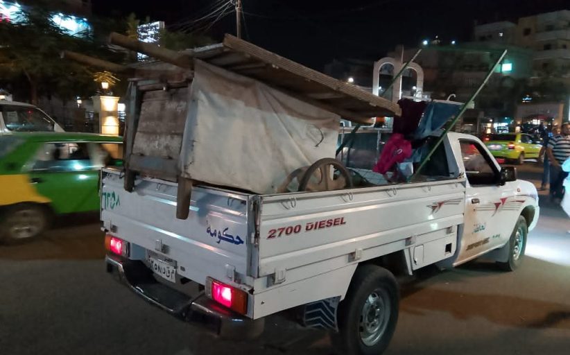 حملات إشغالات ليلية بحي غرب شبين الكوم ومدينة منوف لتحقيق السيولة المرورية 