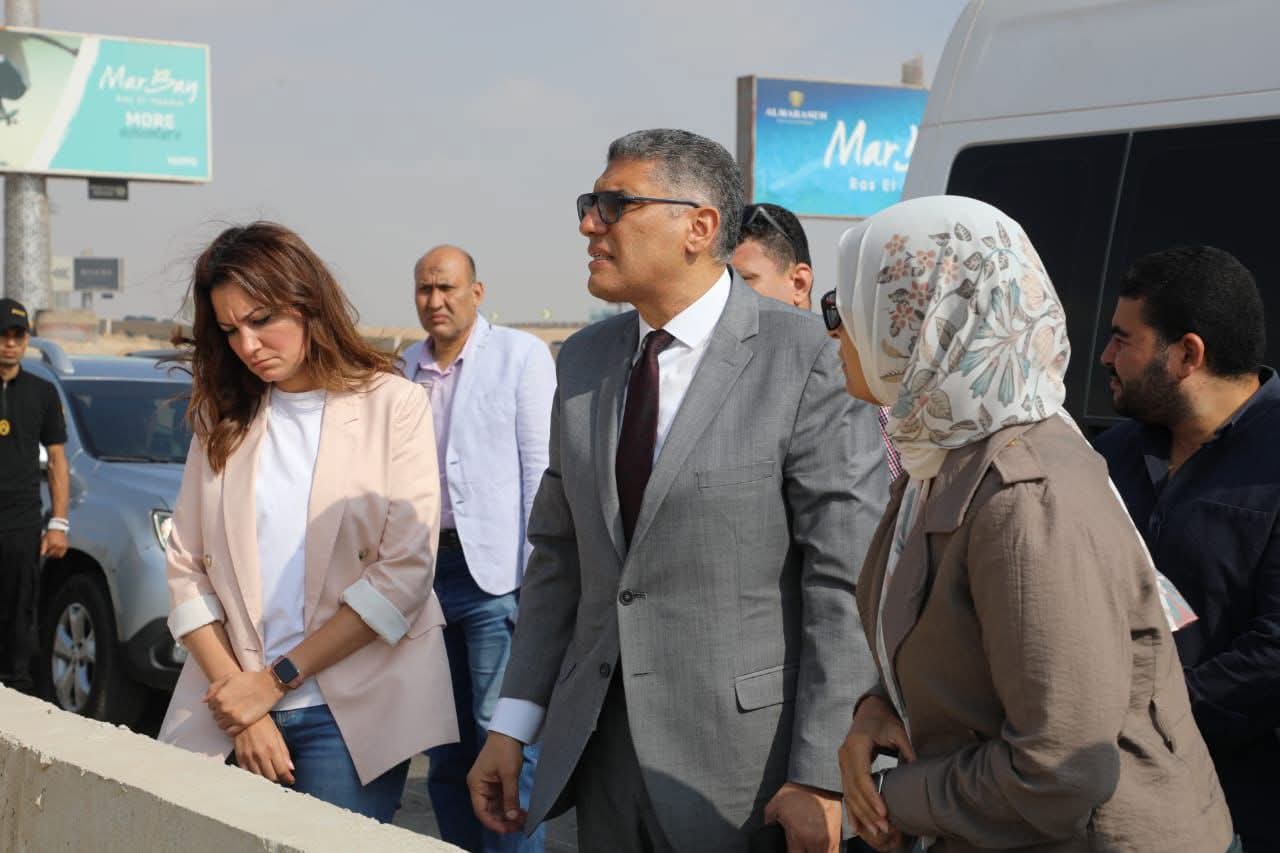 محافظ الجيزة يتابع أعمال التطوير بمحيط مطار سفنكس الدولي