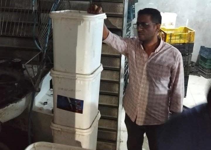 ضبط مصنع غير مرخص والتحفظ على 2000 قطعة باتيه في بني سويف 