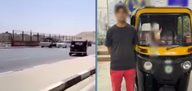 لاختصار الطريق.. ضبط سائق توك توك للسير عكس الاتجاه بالقاهرة 
