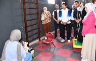 وزير الرياضة يفتتح قاعة تخاطب وملعب أكريليك بمركز شباب الجناين