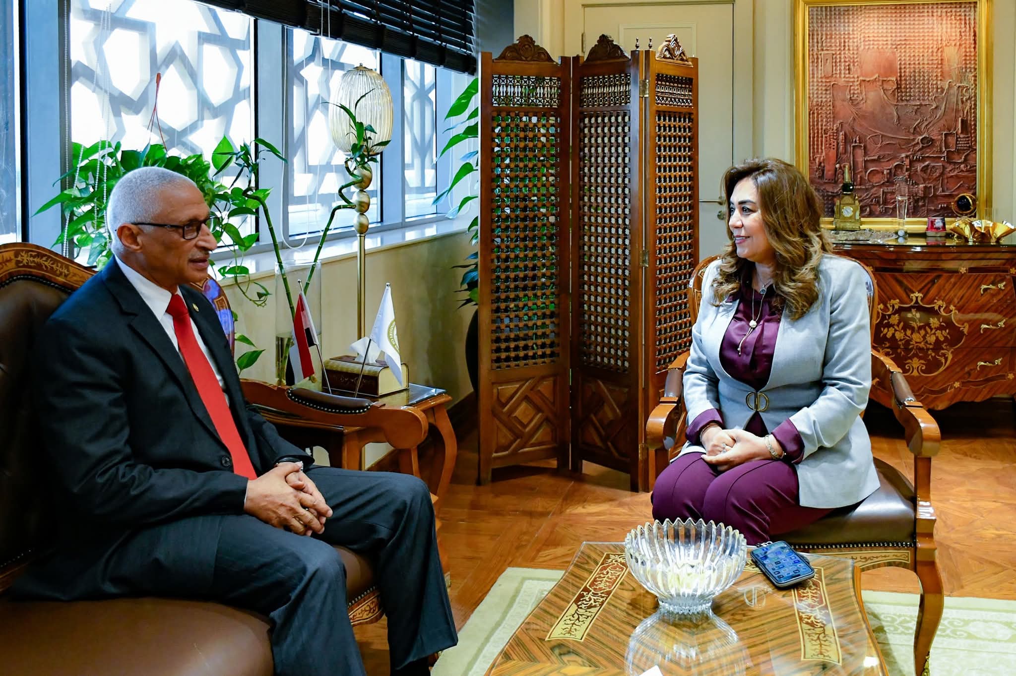 وزيرة التنمية تبحث مع محافظ شمال سيناء الموقف التنفيذي للمشروعات التنموية والخدمية