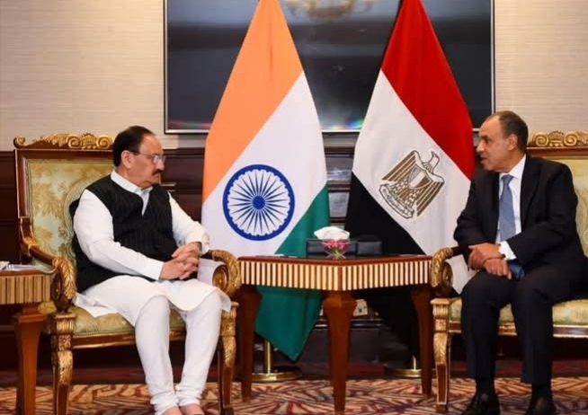 وزير الخارجية يبحث تعزيز التعاون الاقتصادي والطبي مع الهند