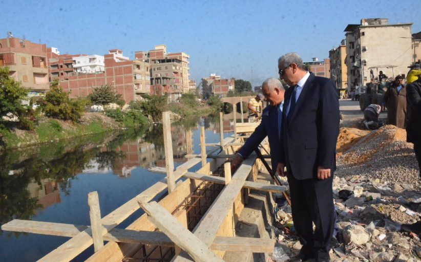 محافظ الغربية في جولة ميدانية لمتابعة فعاليات تطوير كورنيش ترعة الساحل بسمنود