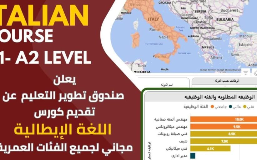 «تطوير التعليم بالوزراء» يعلن إطلاق برنامج مجاني لتعلم اللغة الإيطالية لتأهيل الشباب لسوق العمل الدولي