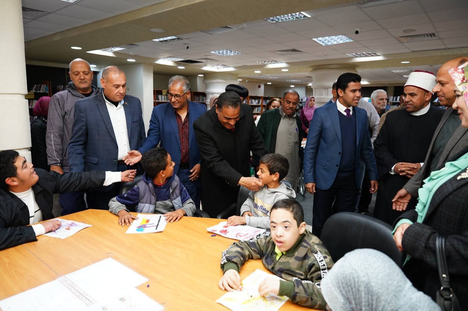 افتتاح ورشة رسم للأطفال من ذوي الهمم ضمن فعاليات العيد القومي لمطروح