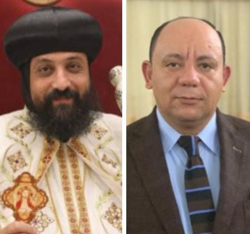 صفوت عبده نصيف  ورجل الاعمال  يهنئ الانبا اثناسيوس  ابعيد الميلاد وعيد الغطاس